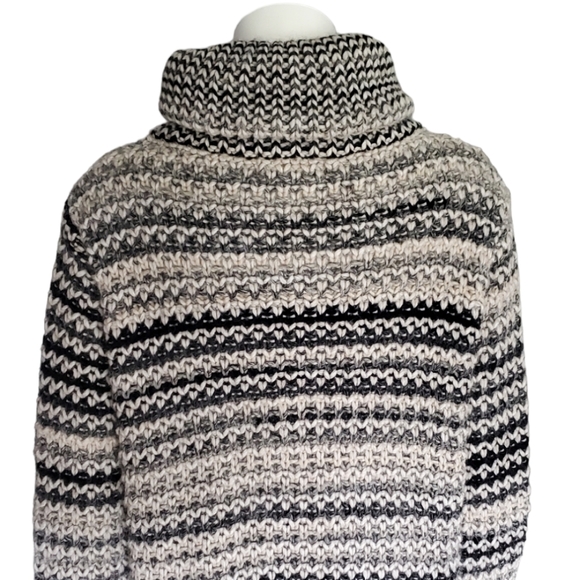 Elsamanda Wool Blend Made In Italy Knitting Gray Stripe Long Cardigan. S… - Picture 9 of 16